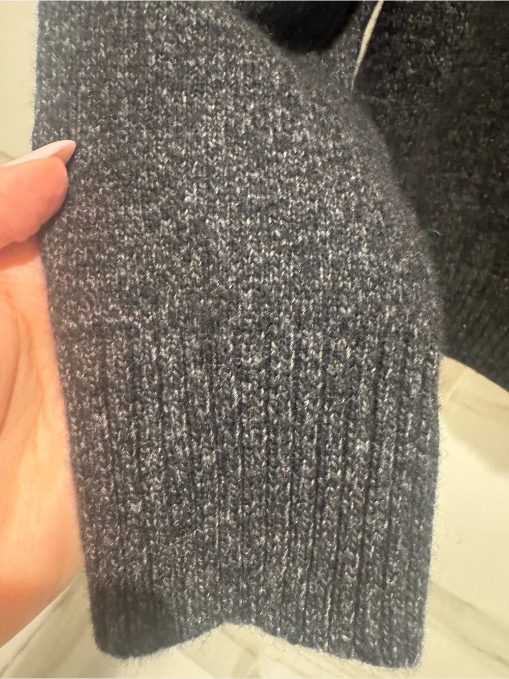 J. Crew grey Quarter-Zip Wool Blend Sweater